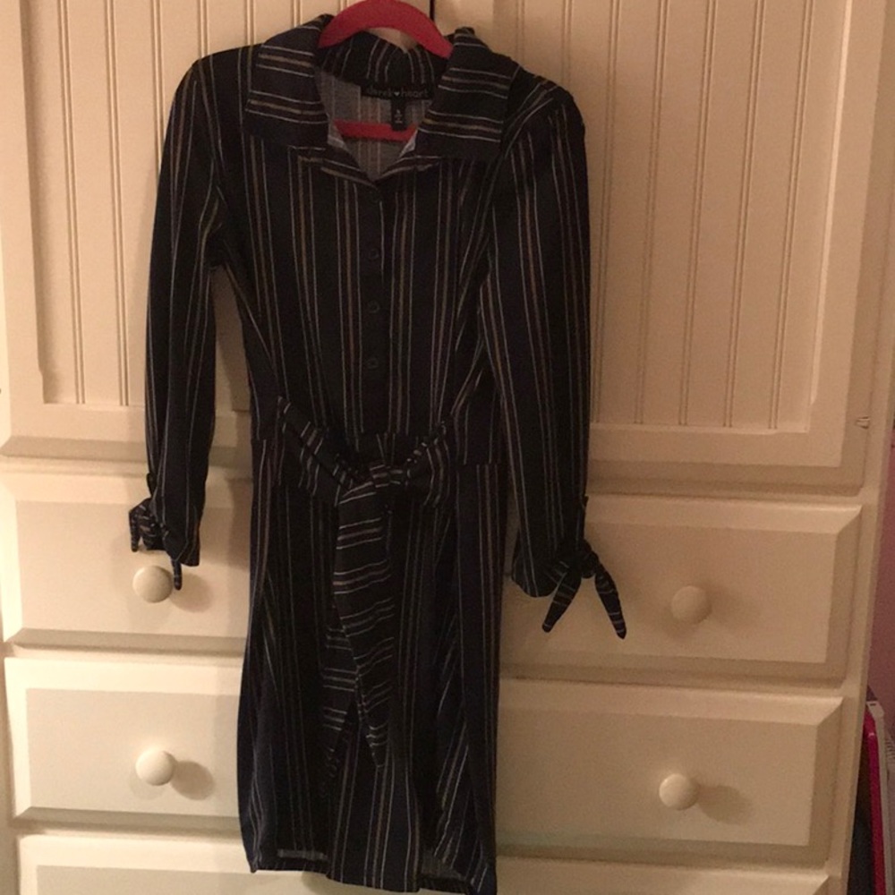 Derek Heart Junior’s Striped Button-Down Dress